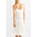 Venda quente Spaghetti Strap White Tie-Front linho Midi vestido de verão com arco Fabricação Atacado Moda Mulheres Vestuário (TA0244D)